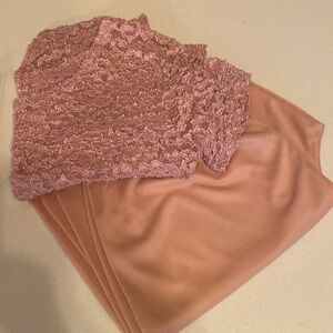 Lounging pjs. Lace top & soft fabric pants. Beautiful set with stretch. NWTags